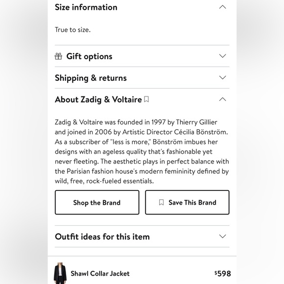 NWT Zadig & Voltaire Shawl Collar Jacket, black - Picture 13 of 13